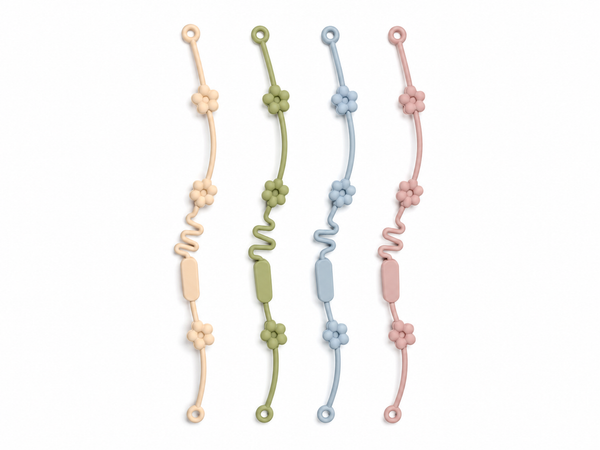 Silicone Pram & Toy Straps – Set of 4